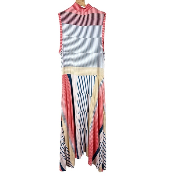 Anthropologie Maeve Cleary Dress Contrasting Stripes - Picture 8 of 11